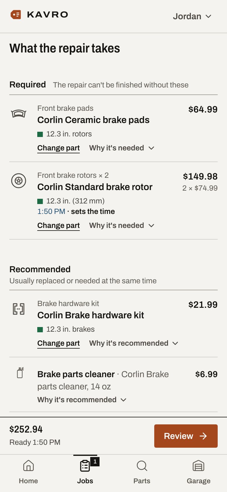 KAVRO Repair Package